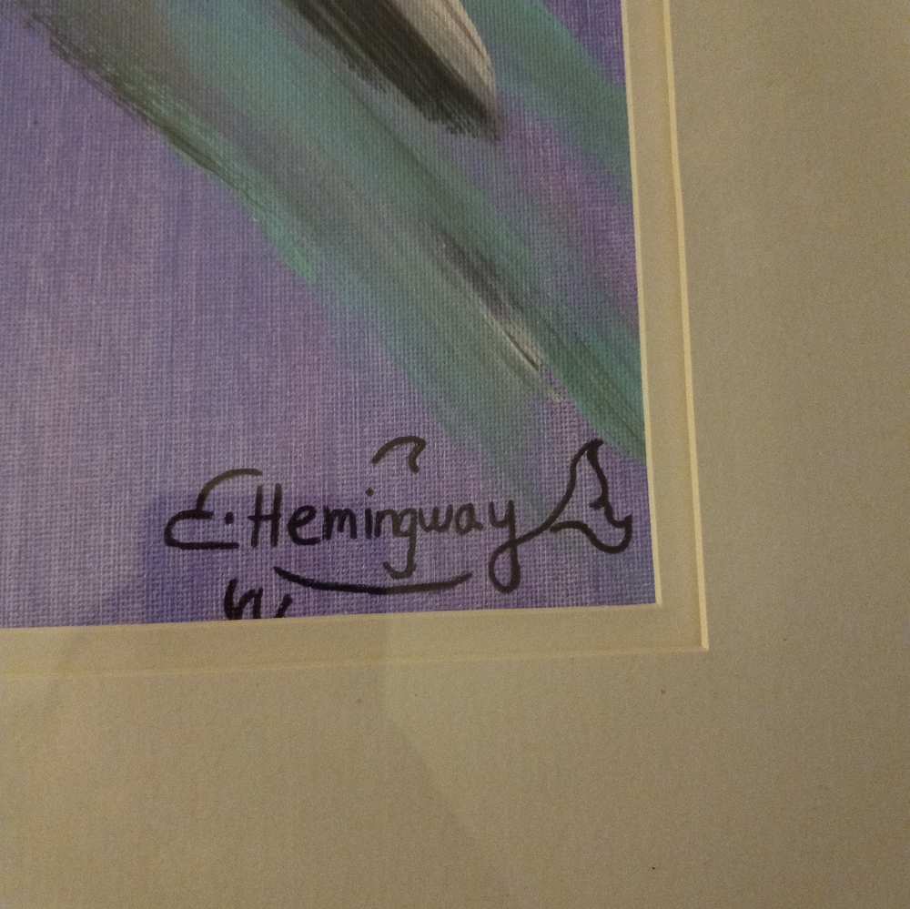 Abstract paint E.Hemingway